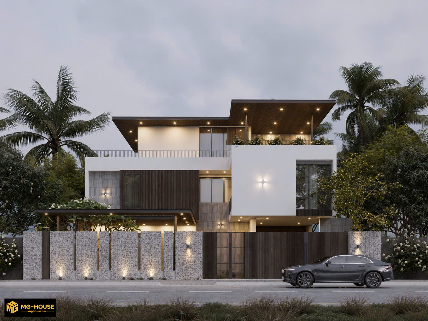Biệt thự 3 tầng 20 x 20m