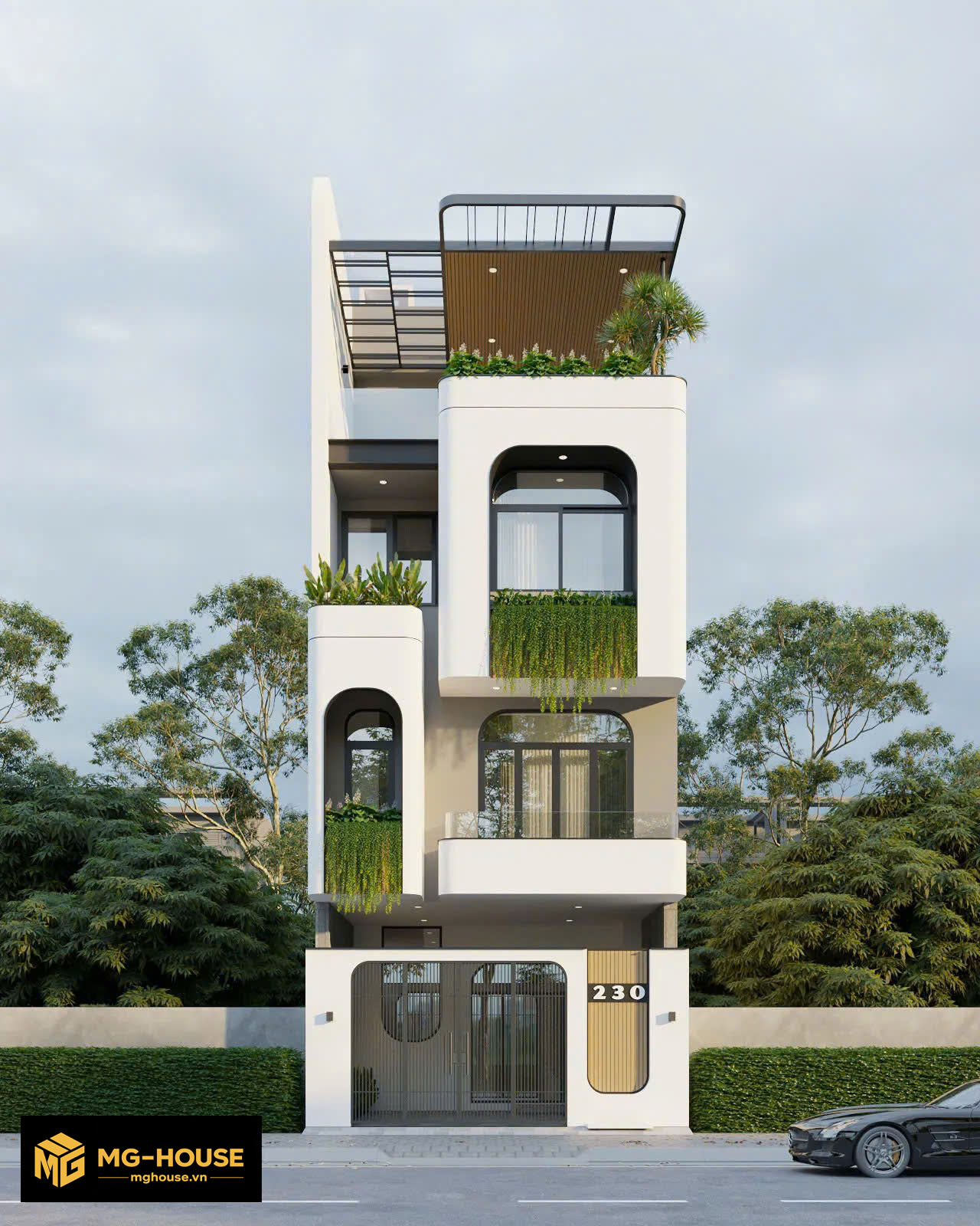 Nhà phố 4 tầng 5 x 20m